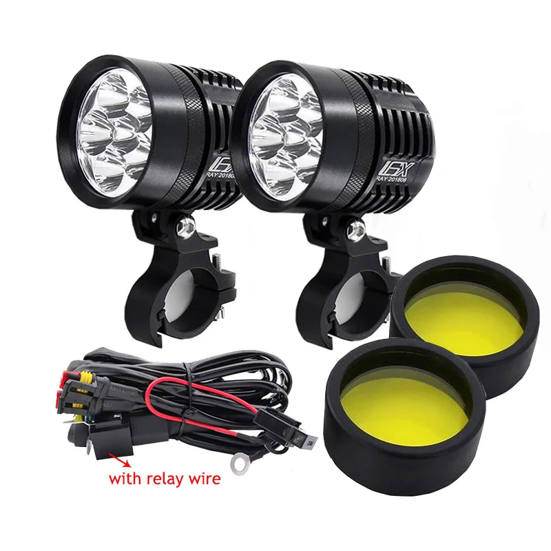 Universal Motorcycle Led Headlight Projector - Faro LED Stroboscopico Bicolore per Moto,