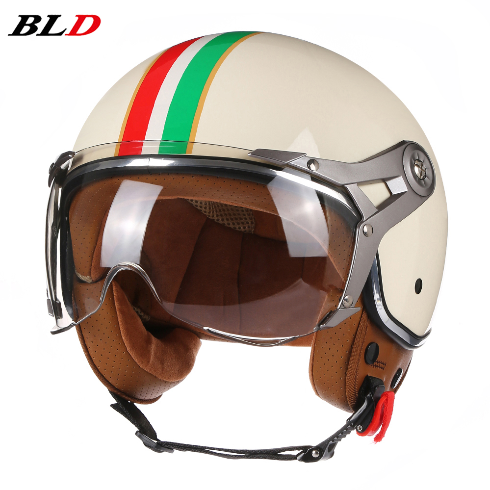 Vintage Open Face Retro Helmet - Casco moto vintage TT&COCASCOS Jet con