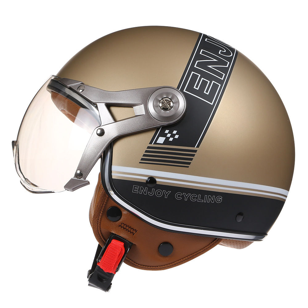Casco moto vintage TT&COCASCOS - Vintage Open Face Retro Helmet recensione e prezzo