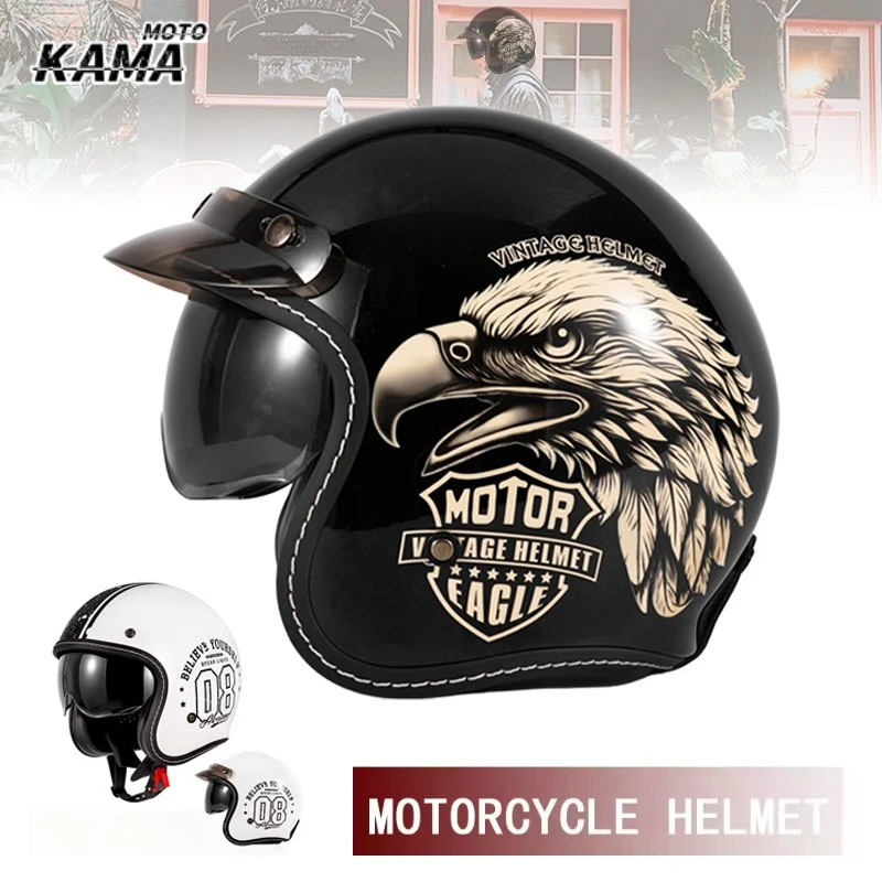 Casco Moto Aperto Vintage HOT, - Vintage Open Face Retro Helmet recensione e prezzo